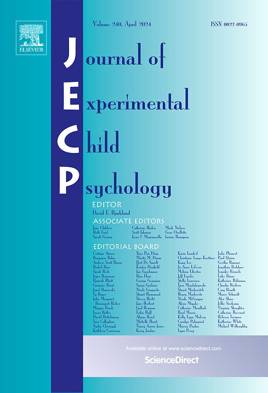 Go to journal home page - Journal of Experimental Child Psychology